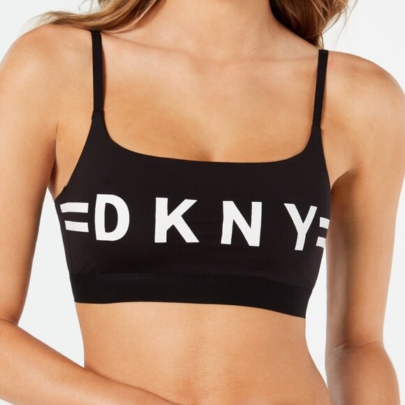 DKNY Logo Scoop Wirefree Bralette NWT - Picture 1 of 3